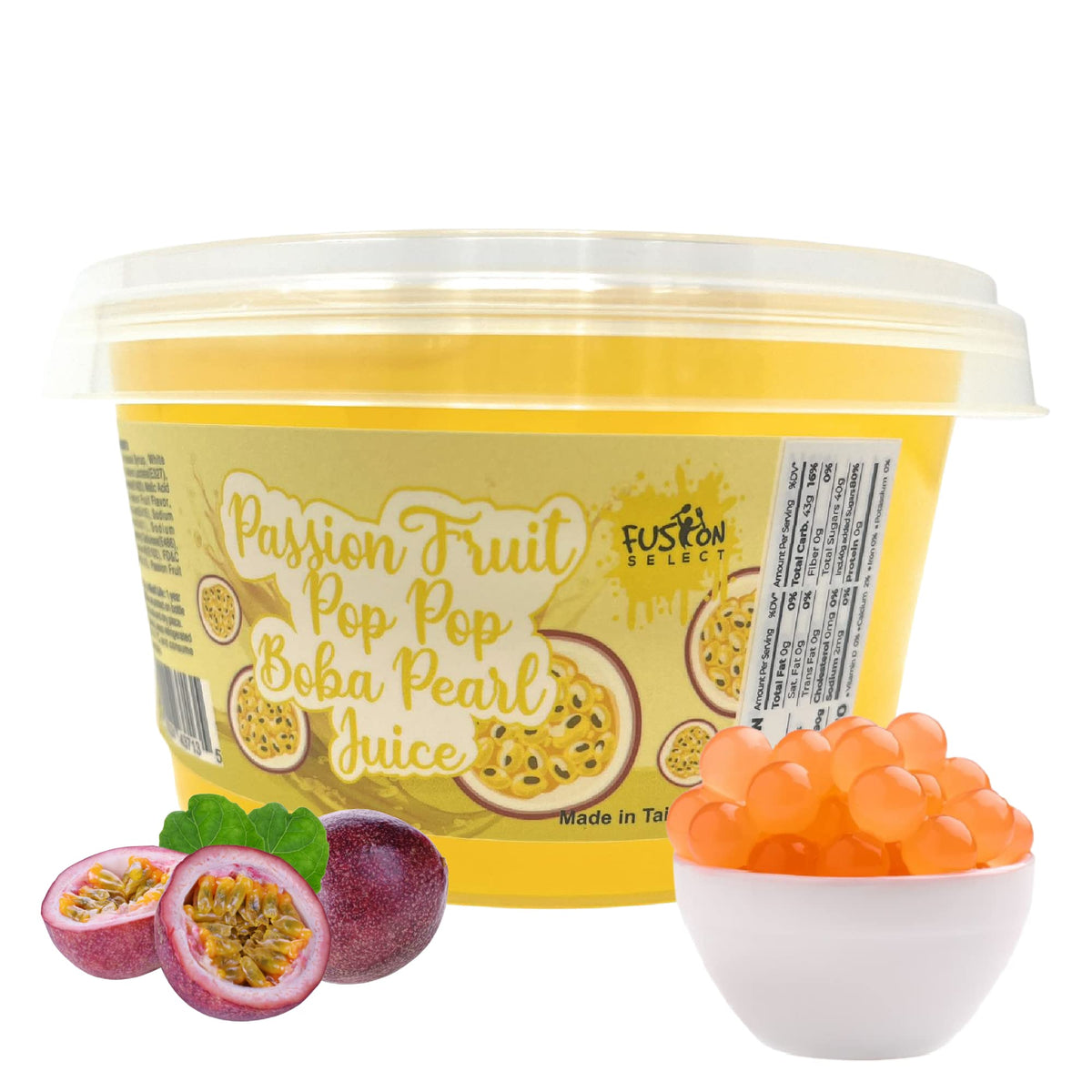 Fusion Select Strawberry Bursting Boba – Refreshing Topping for Backyard BBQ Drinks and Frozen Desserts
