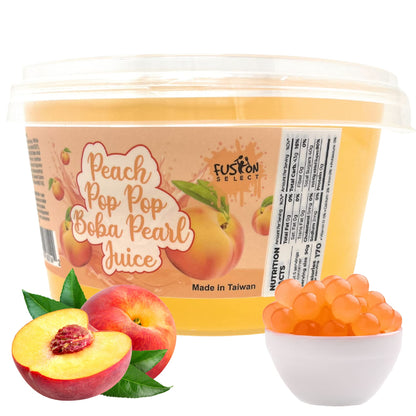 Fusion Select Strawberry Bursting Boba – Refreshing Topping for Backyard BBQ Drinks and Frozen Desserts