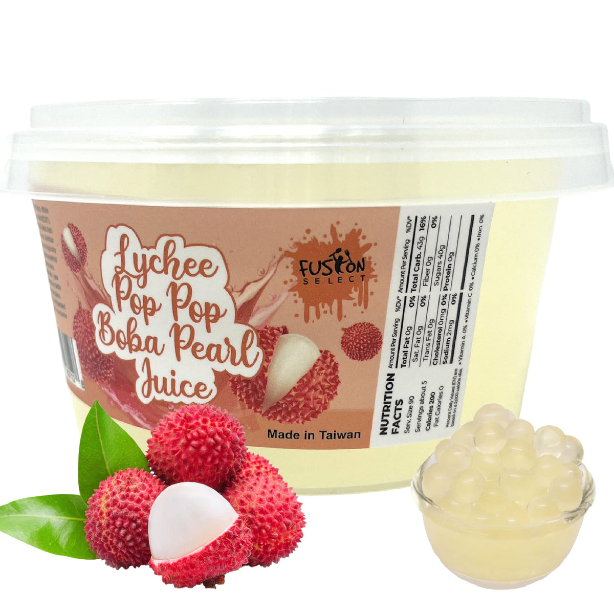 Fusion Select Strawberry Bursting Boba – Refreshing Topping for Backyard BBQ Drinks and Frozen Desserts