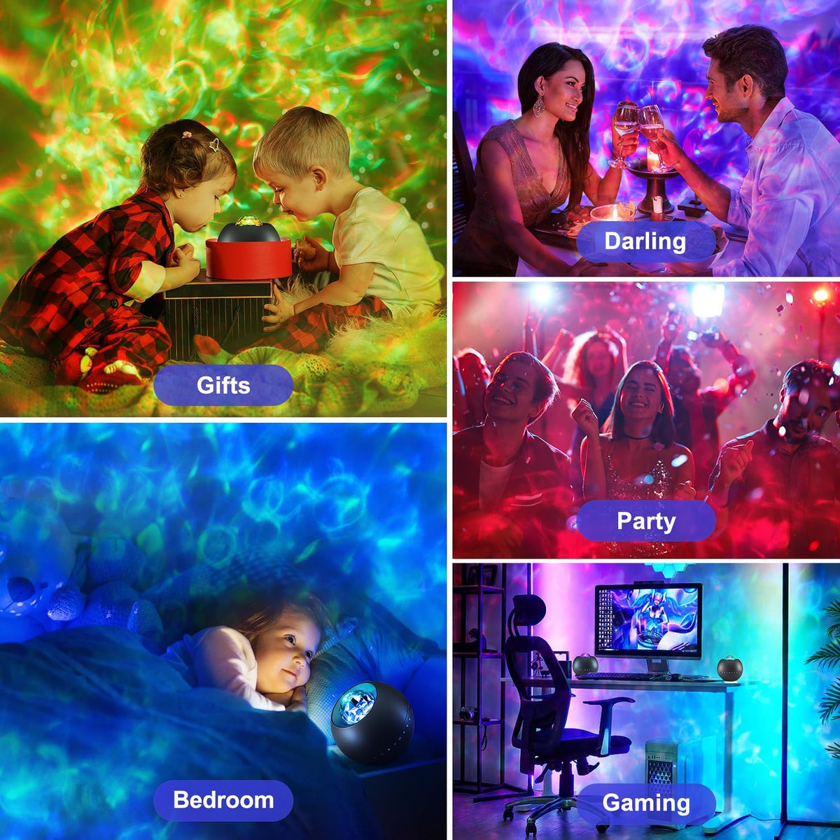 Galaxy Light Projector – Simple One-Touch Star Light with Bluetooth Speaker and Timer for Intentional Bedrooms