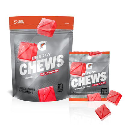 Gatorade Energy Chews Cool Blue – Sustained Focus Fuel for Long Training Blocks, B12 Chews for Athletes Logging Double Sessions