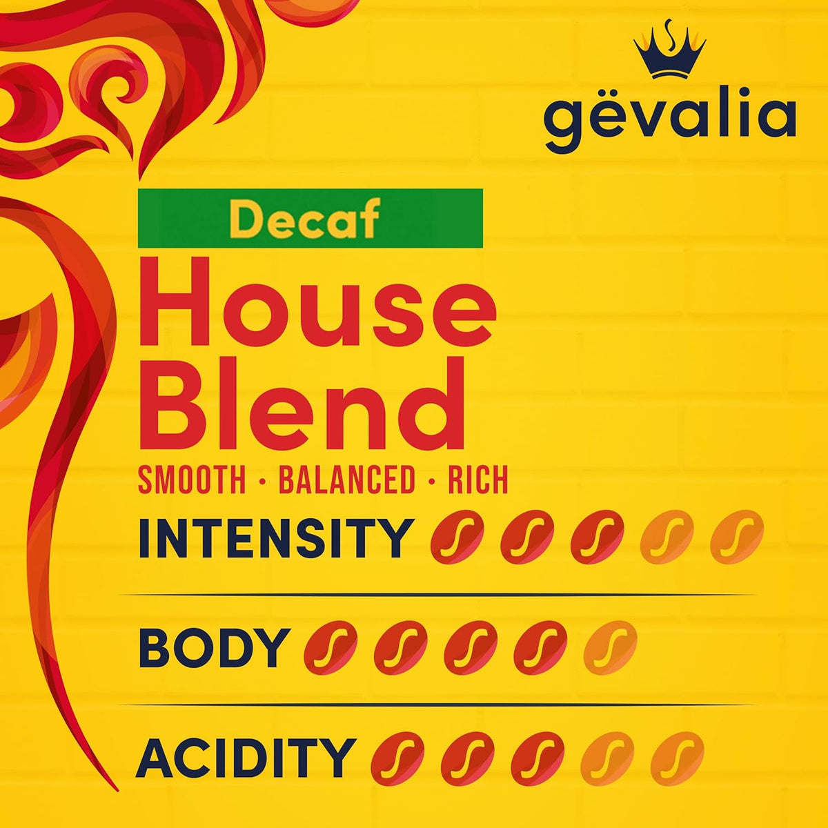 Gevalia House Blend Decaf Coffee – Premium Arabica Reserve for the Connoisseur's Pantry, 12 oz