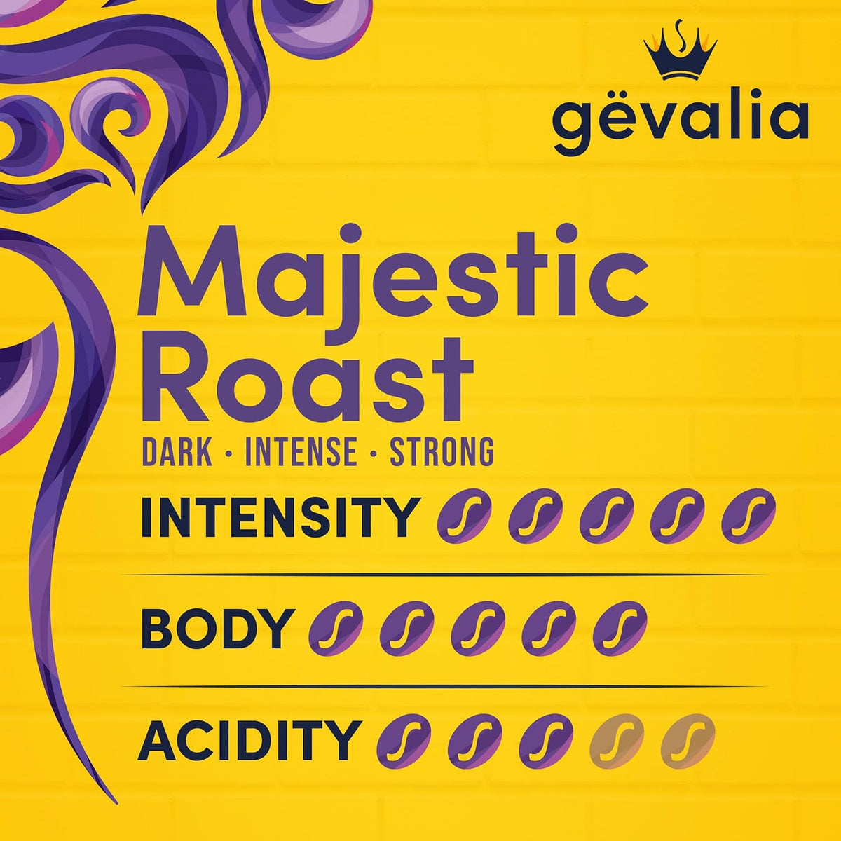 Gevalia Majestic Roast K-Cup Coffee Pods – Gourmet Gift-Worthy Dark Roast, Slow-Roasted Arabica Pods for the Connoisseur