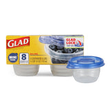 Glad Rectangle Lunch Container with Airtight Lid for Healthy Lunch Planning, 24 oz BPA-Free