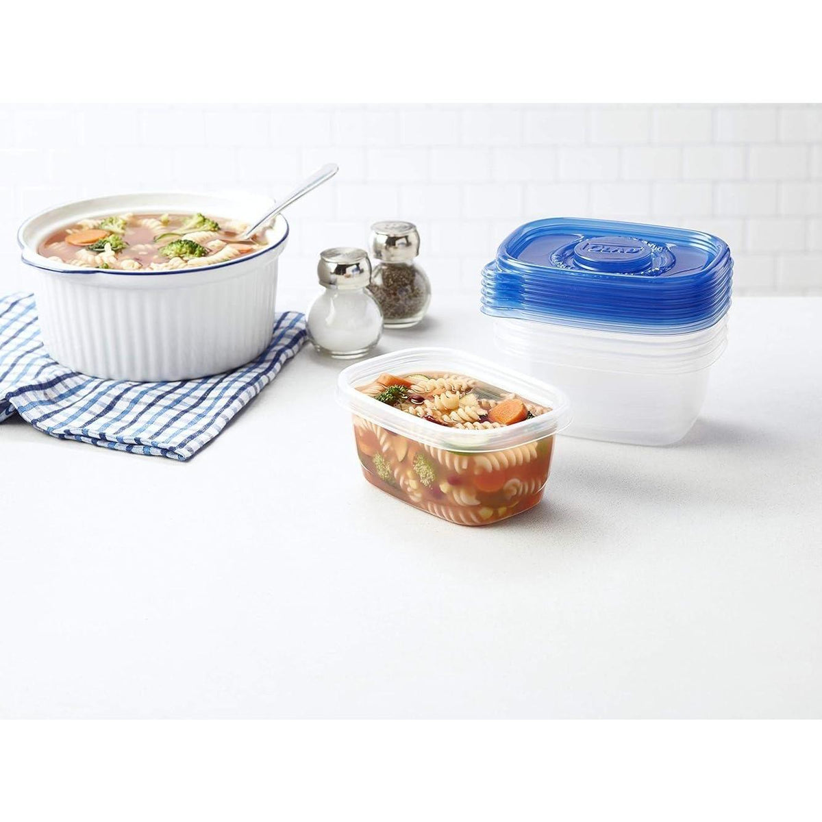 Glad Rectangle Lunch Container with Airtight Lid for Healthy Lunch Planning, 24 oz BPA-Free