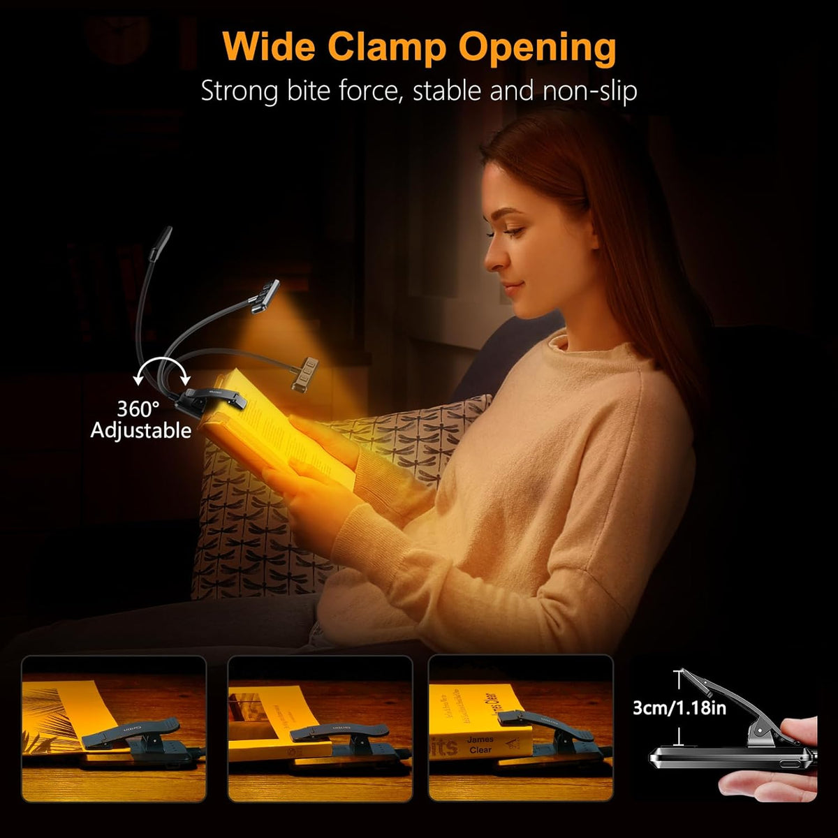 Gritin Lightweight Bookmark Reading Light with Memory Function – Housewarming and Holiday Gift for Studious Friends