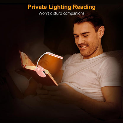 Gritin Understated Book Light for Scandinavian Bedrooms – Matte Finish Clip Design with Memory Function and Effortless Touch Controls
