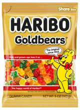 HARIBO Goldbears Fruity Gummy Candy 5 oz Bags, 12 Packs – Fat-Free School Snacks for Lunchboxes, Party Favors, and Playdates