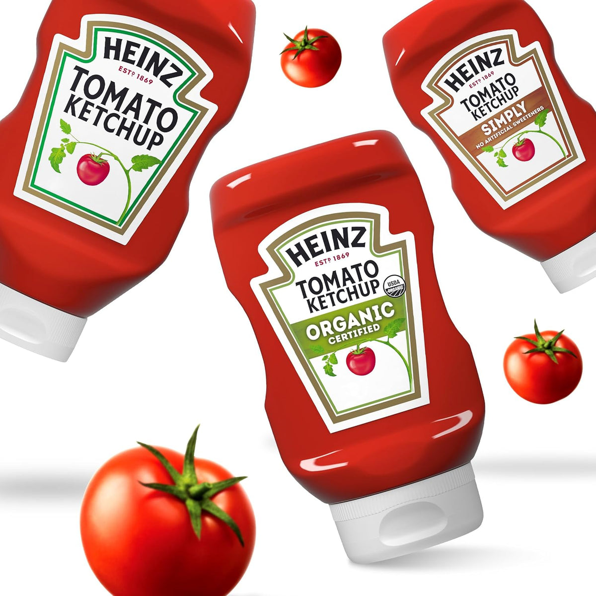 Heinz Organic Ketchup for Picnics and Tailgates, Travel-Friendly Organic Bottle for Outdoor Meals
