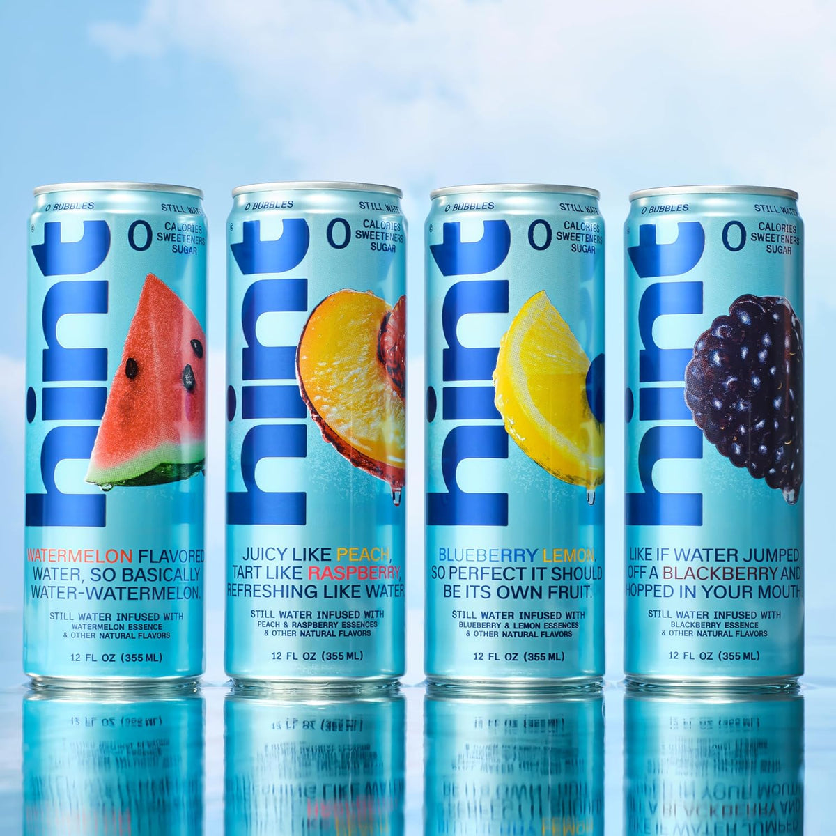 Hint Canned Water for Intentional Pantry – Simple Fruit Water in Recyclable Aluminum, No Sweeteners or Additives
