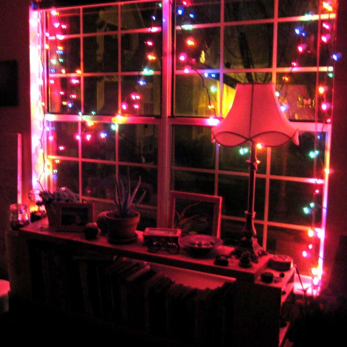 Holiday Essence Green Mini LED String Lights – Boho Home Accent for Bedroom Canopies and Window Frames, Indoor/Outdoor