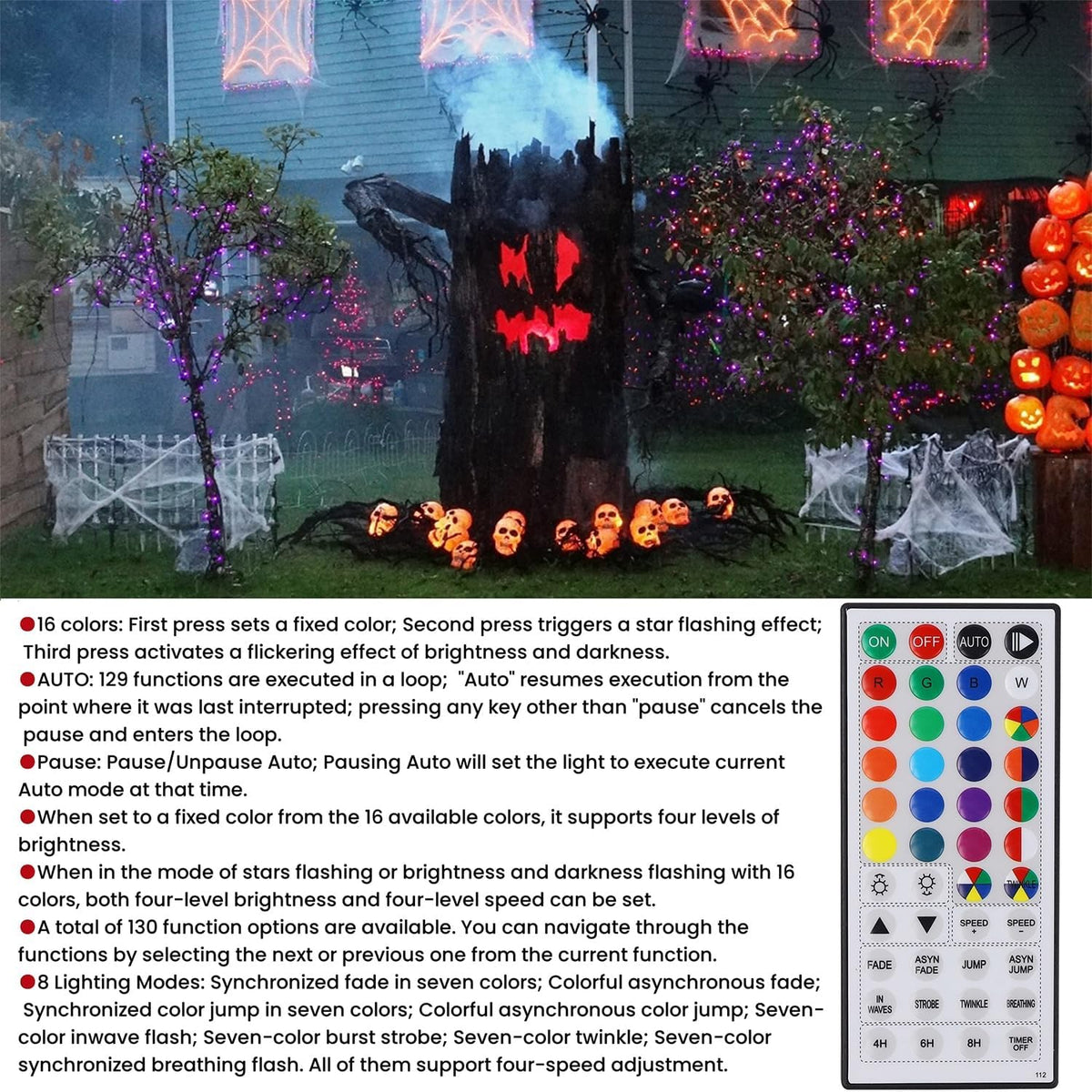 HOME LIGHTING RGB Plug-in Fairy Lights – Holiday Gift Box Ready, 130 Modes Remote Timer for Friends and Family