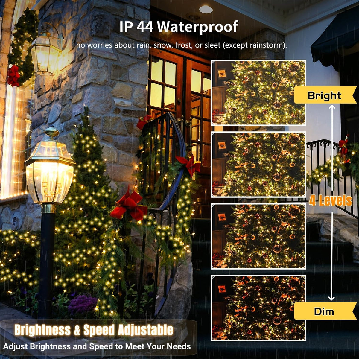 HOME LIGHTING RGB Plug-in Fairy Lights – Holiday Gift Box Ready, 130 Modes Remote Timer for Friends and Family