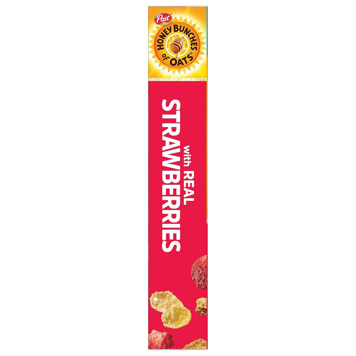 Honey Bunches of Oats with Strawberries Breakfast Cereal – Resealable Family Size Cereal Box for Hectic Weekday Mornings at the Kitchen Table
