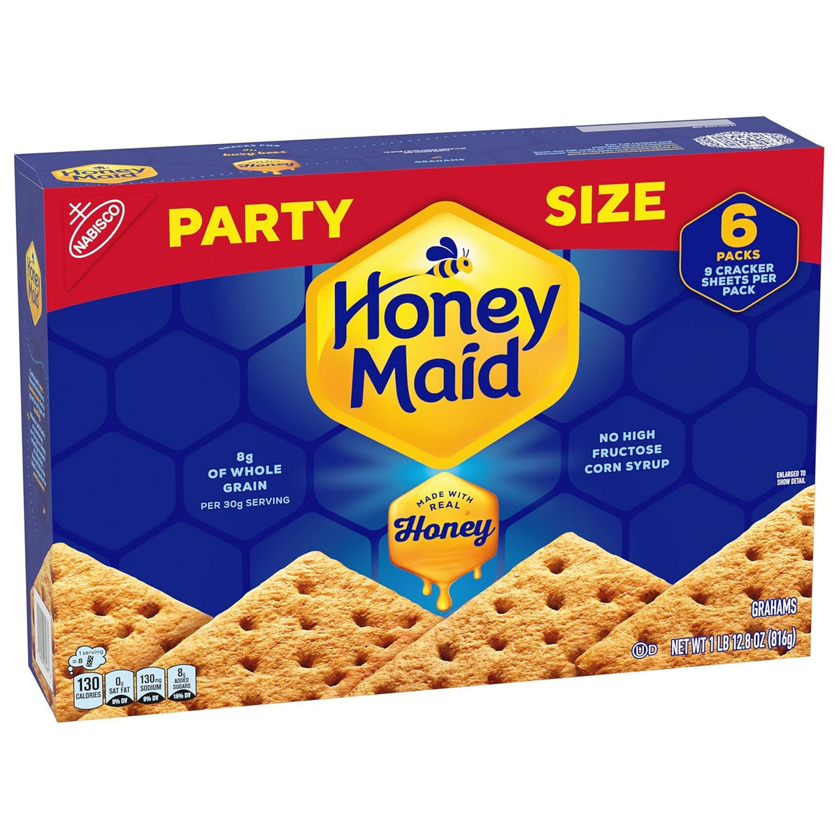 HONEY MAID Graham Crackers – Family Snack Drawer Pack, Sweet Honey Crunch for Children