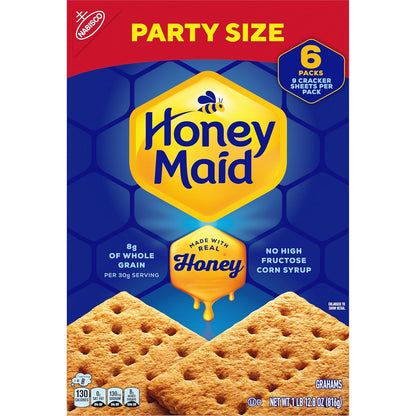 HONEY MAID Graham Crackers – Family Snack Drawer Pack, Sweet Honey Crunch for Children