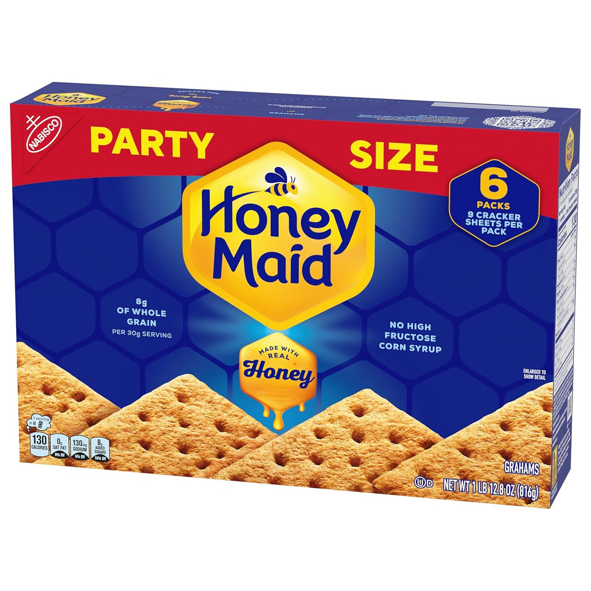 HONEY MAID Graham Crackers – Family Snack Drawer Pack, Sweet Honey Crunch for Children
