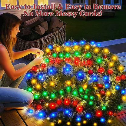 HYH Christmas Net Lights – Designer Holiday Mesh Net, 12FT x 5FT Multicolor LEDs with Memory Function for Stylish Indoor Home Styling