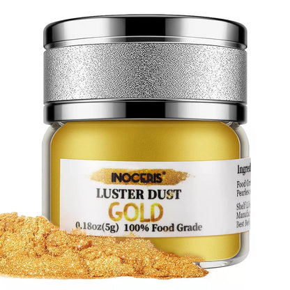 INOCERIS Edible Glitter Powder – Kid-Approved Rose Gold Shimmer for Cake Pops, Oreo Favors, and School Baking Projects