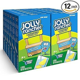 Jolly Rancher Watermelon Water Flavoring for Kids' Backpacks and After-School Snacks, 72 Sugar-Free Packets