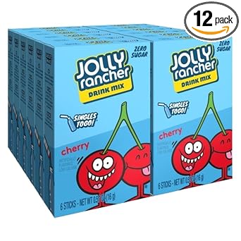 Jolly Rancher Watermelon Water Flavoring for Kids' Backpacks and After-School Snacks, 72 Sugar-Free Packets