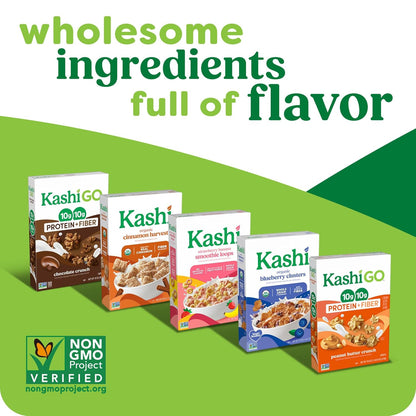 Kashi GO Protein Cereal – 12g Plant Protein Breakfast Bowl for Focused Work-from-Home Mornings