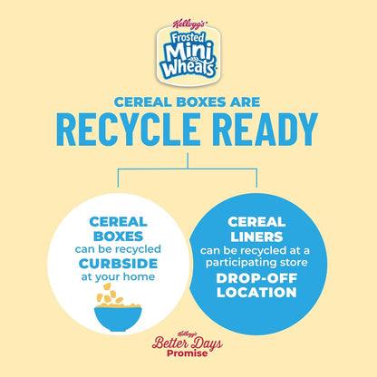 Kellogg's Frosted Mini-Wheats Single-Serve Cups – No-Bowl Snack for School and Playdates, 12-Count Variety Pack