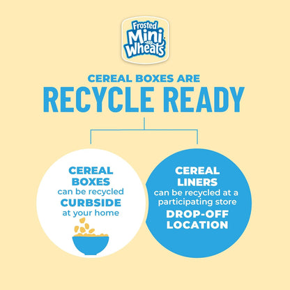 Kellogg's Frosted Mini-Wheats Single-Serve Cups – No-Bowl Snack for School and Playdates, 12-Count Variety Pack