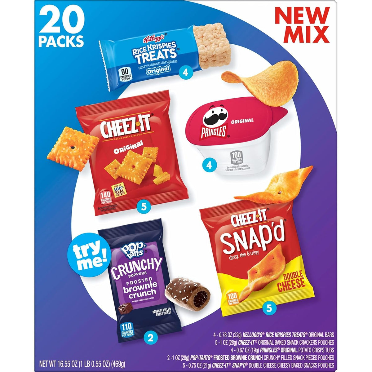 Kellogg's Office Snack Pack – Shareable Mix of Crackers, Chips and Sweet Treats for Team Meetings and Remote Work Cravings