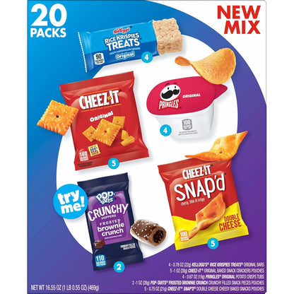 Kellogg's Office Snack Pack – Shareable Mix of Crackers, Chips and Sweet Treats for Team Meetings and Remote Work Cravings
