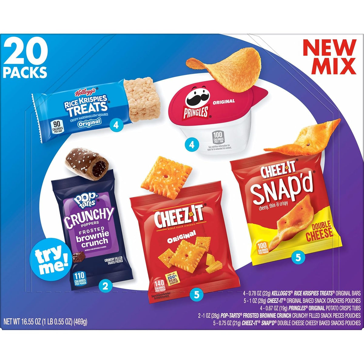 Kellogg's Office Snack Pack – Shareable Mix of Crackers, Chips and Sweet Treats for Team Meetings and Remote Work Cravings