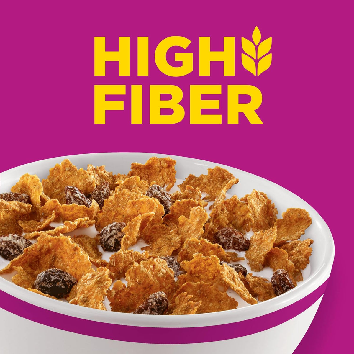 Kellogg's Raisin Bran Kosher Pareve Cereal, Steady-Fiber Morning Choice for Long-Term Wellness Routines
