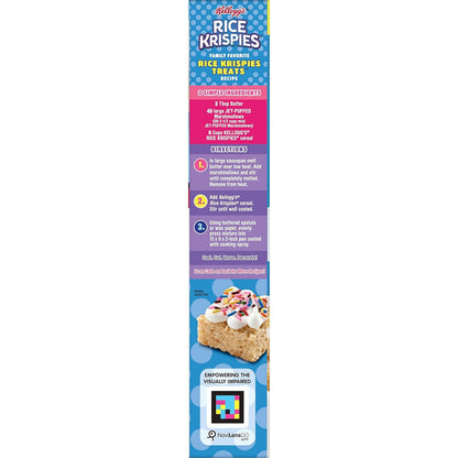 Kellogg's Rice Krispies Cereal – Fast Pre-Work Study Breakfast for the Kitchen Counter, Low Sugar 24oz