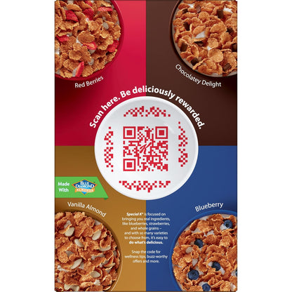 Kellogg's Special K Cereal for Wellness-Focused Home Kitchens, Low Fat Vanilla Almond with Dietary Fiber