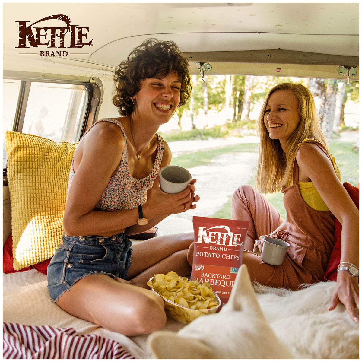 Kettle Brand Potato Chips Krinkle Cut Truffle and Sea Salt, 7.5 Oz – Durable Kettle Chips for Patio Dining and Tailgates