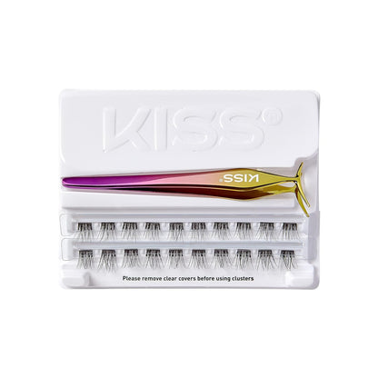KISS imPRESS Pre-Bonded Lash Clusters – Effortless Glue-Free Lashes for Streamlined Makeup Kits