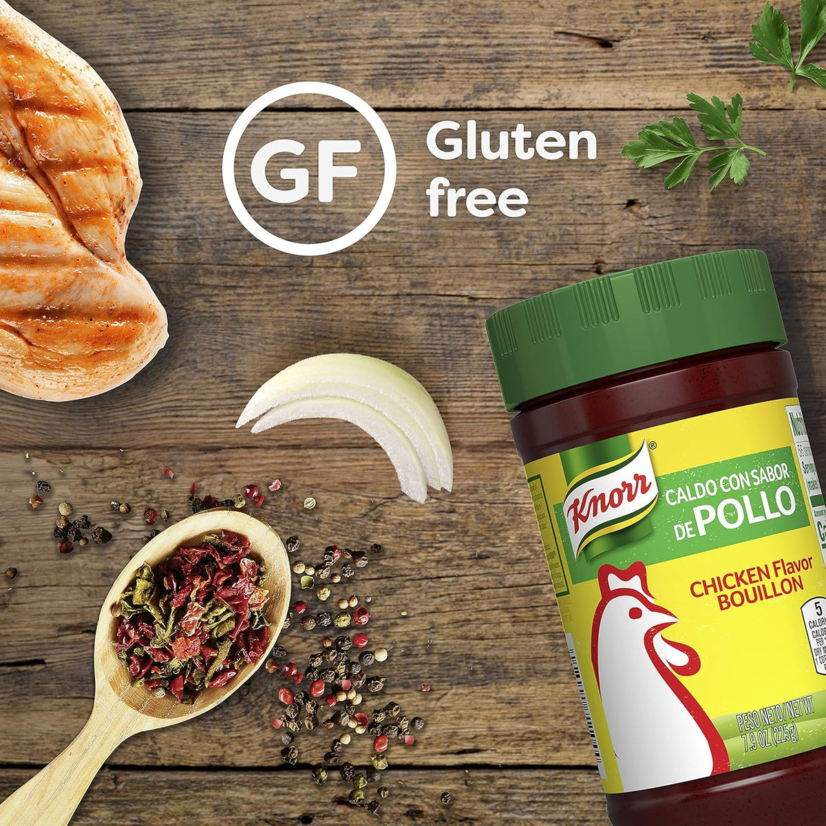 Knorr Granulated Chicken Bouillon 7.9 oz – Cholesterol-Free Seasoning Base for Mindful Meal Prep
