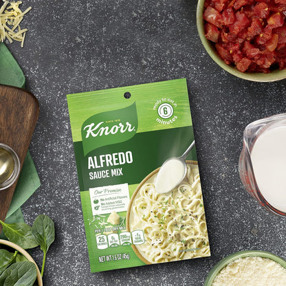 Knorr Herb Alfredo Sauce Pouch – Better-For-You Comfort Sauce for Budget-Conscious Family Kitchens