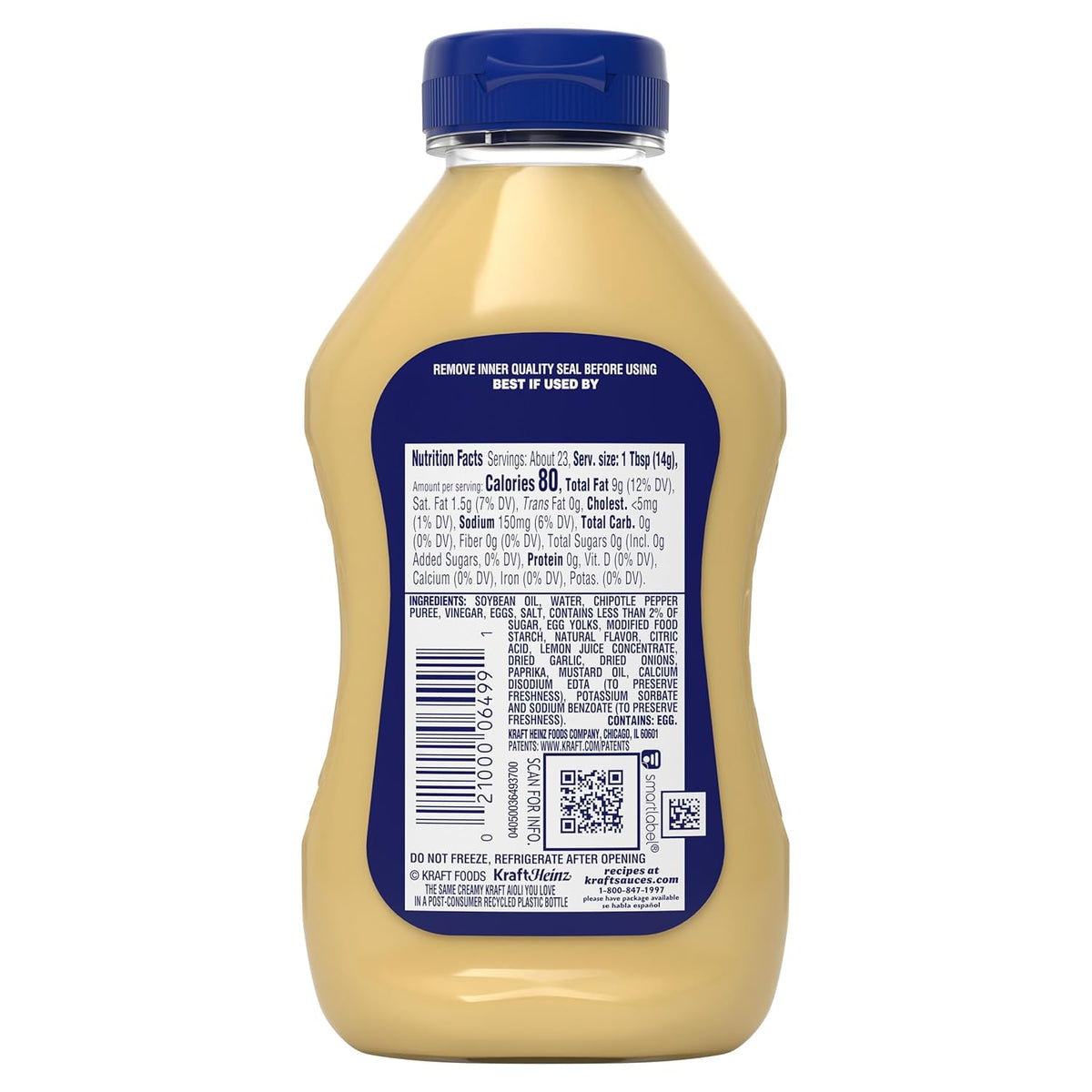 Kraft Chipotle Aioli 12 fl oz Squeeze Bottle — 5-Minute Weeknight Dinner Upgrade for Busy Parents and Home Office Lunches