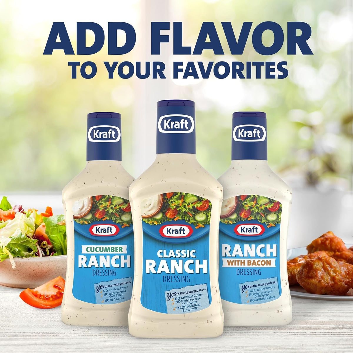 Kraft Classic Ranch Dressing – Streamlined Condiment for Home Office Lunches and On-the-Go Workday Wraps