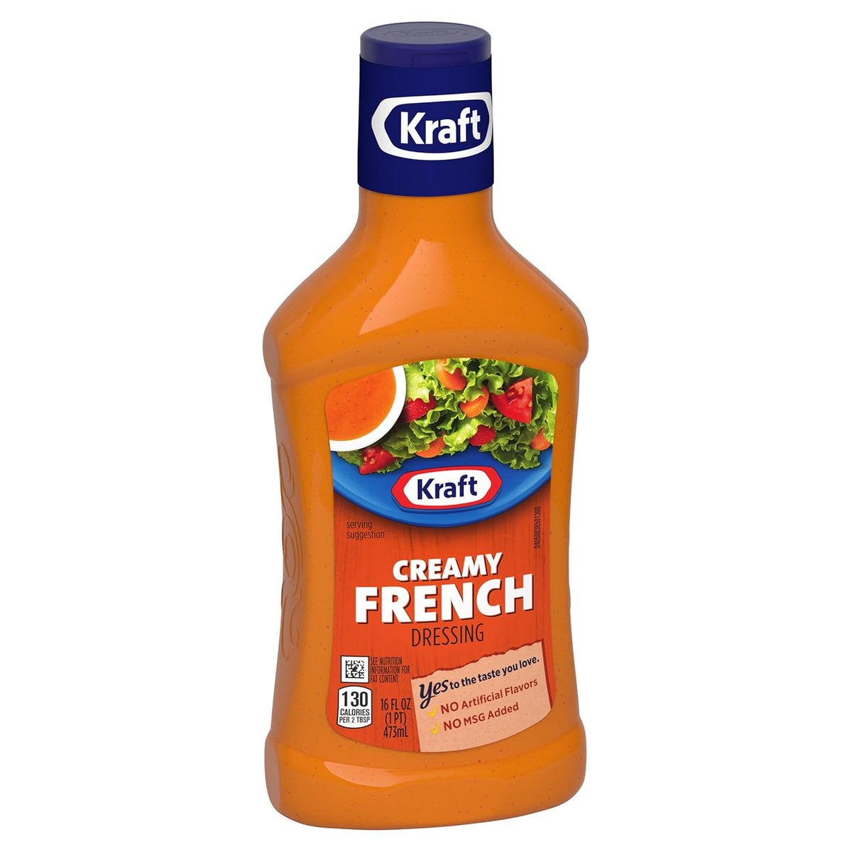 Kraft Creamy French Dressing – Creamy Salad Dressing for Elevated Everyday Nutrition, 16 fl oz