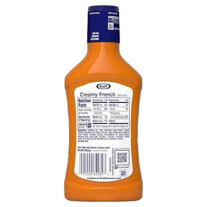 Kraft Creamy French Dressing – Creamy Salad Dressing for Elevated Everyday Nutrition, 16 fl oz