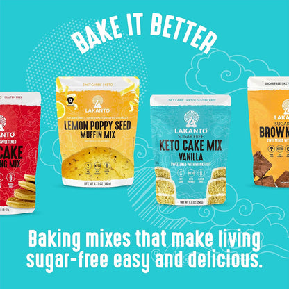 Lakanto Sugar Free Banana Nut Muffin and Bread Mix - Low Carb Muffin Mix for Child Birthday Parties and Playdates