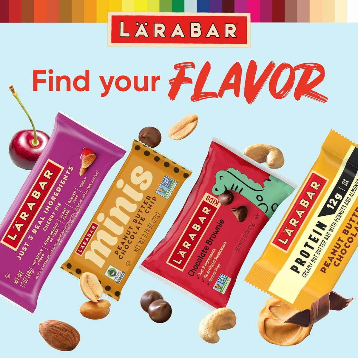 Larabar Cherry Pie Bar – Clean-Label Snack for Minimalist Pantry Staples, 3 Simple Ingredients