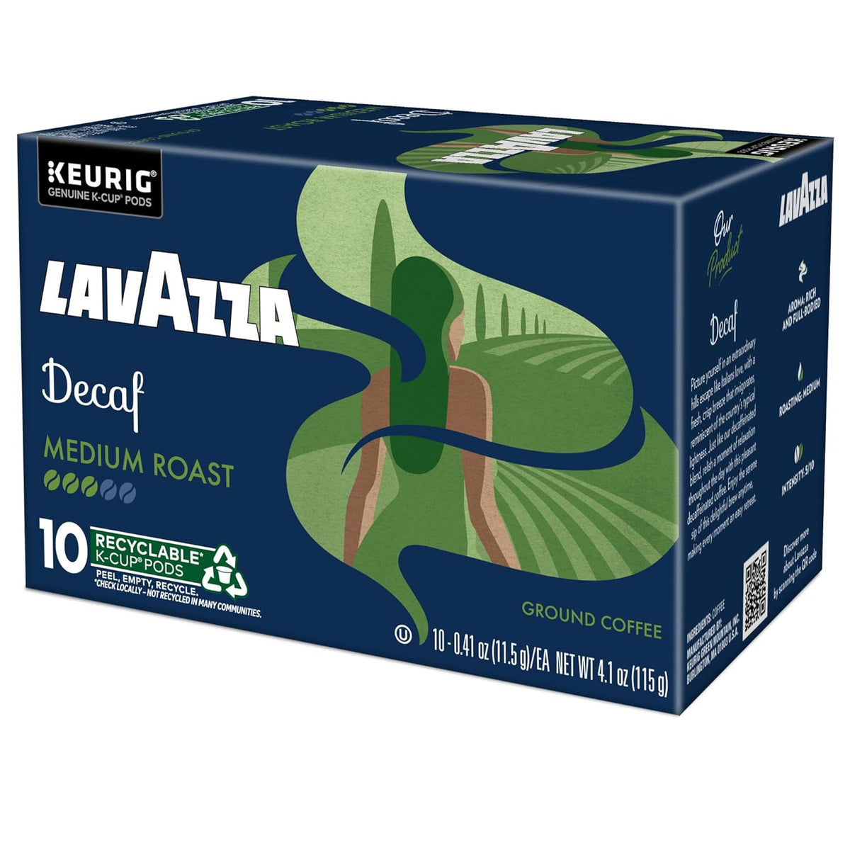 Lavazza Decaf Single-Serve Pods – Versatile Kosher Decaf for Dining Area and Guest Room Hosting, 88-Count