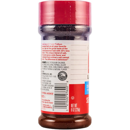 Lawry's 25% Less Sodium Seasoned Salt – All-in-One Seasoning to Streamline Weeknight Cooking