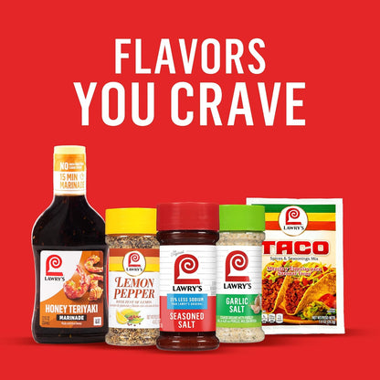 Lawry's 25% Less Sodium Seasoned Salt – All-in-One Seasoning to Streamline Weeknight Cooking