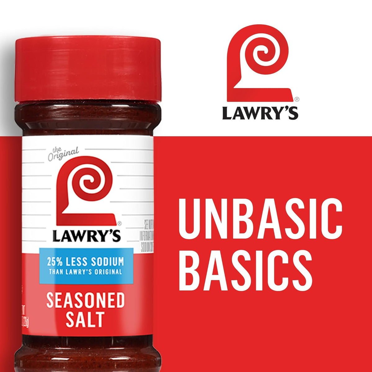 Lawry's 25% Less Sodium Seasoned Salt – All-in-One Seasoning to Streamline Weeknight Cooking