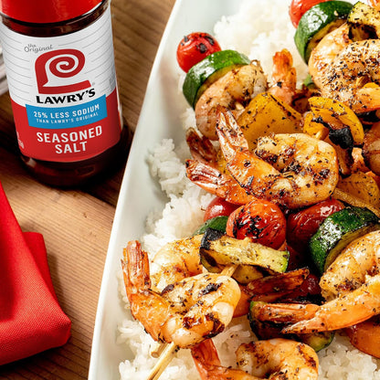 Lawry's 25% Less Sodium Seasoned Salt – All-in-One Seasoning to Streamline Weeknight Cooking