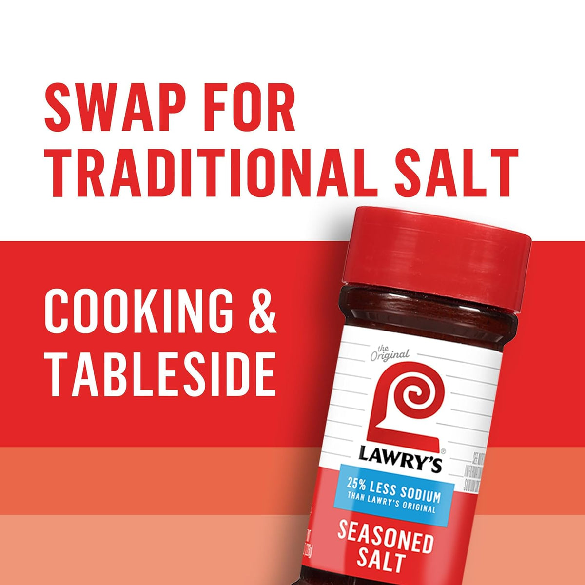 Lawry's 25% Less Sodium Seasoned Salt – All-in-One Seasoning to Streamline Weeknight Cooking